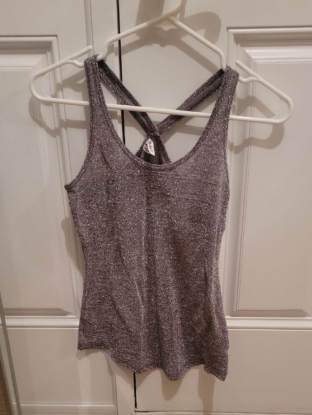 Studio Y Gray And Silver Shimmer Tank Top. Size Small. Like New!